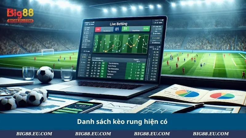 Danh sách kèo rung hiện có